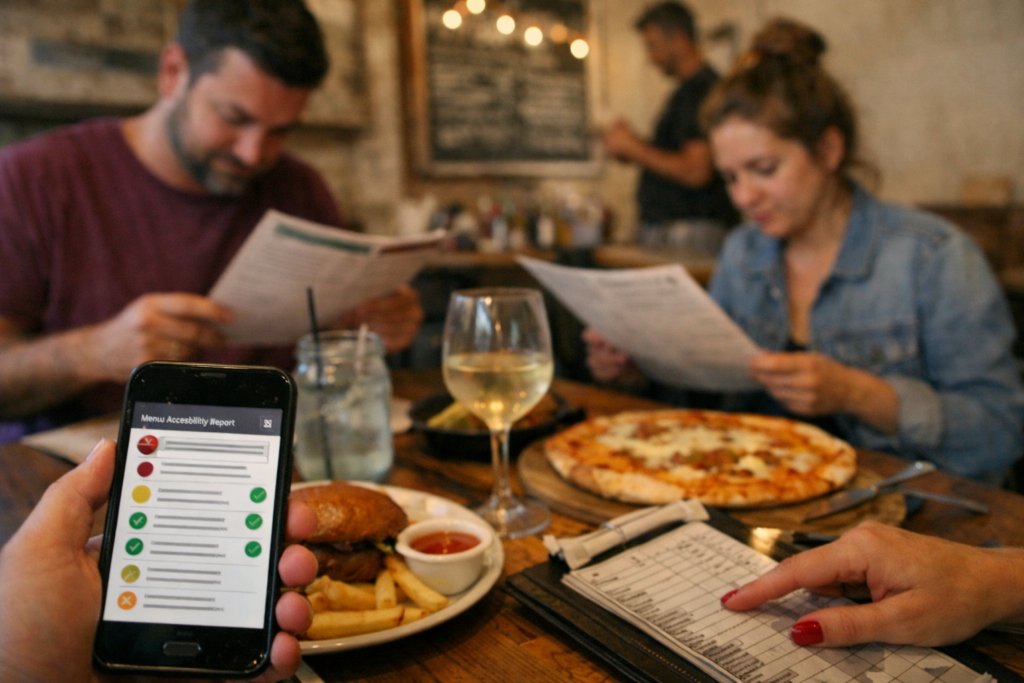 Accessibility scan report visual for Restaurant Website Accessibility: Menus, Reservations, and Online Ordering